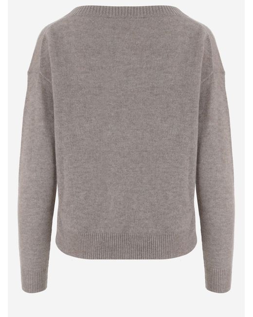 Allude Gray Cashmere Sweater