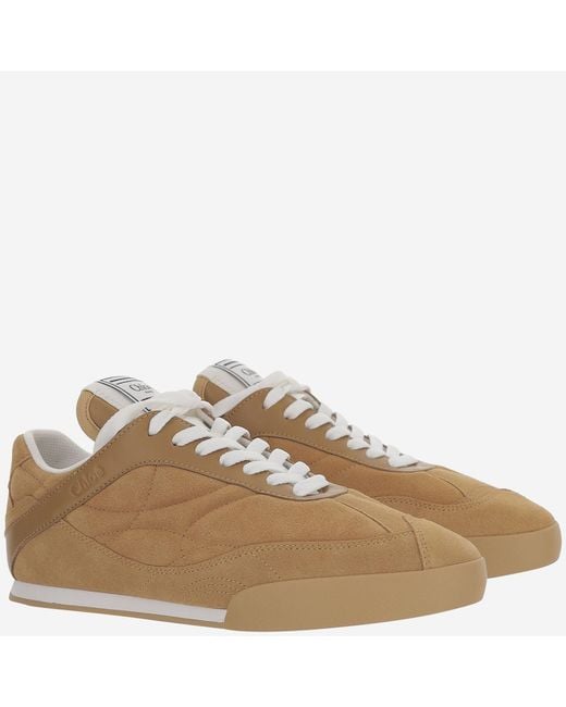 Chloé Brown Sneakers Kick Suede Polyester; Sole: Rubber Trainers