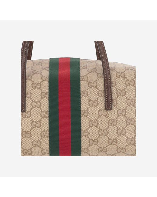 Gucci Natural Shoulder Bag Ophidia Canvas Cotton