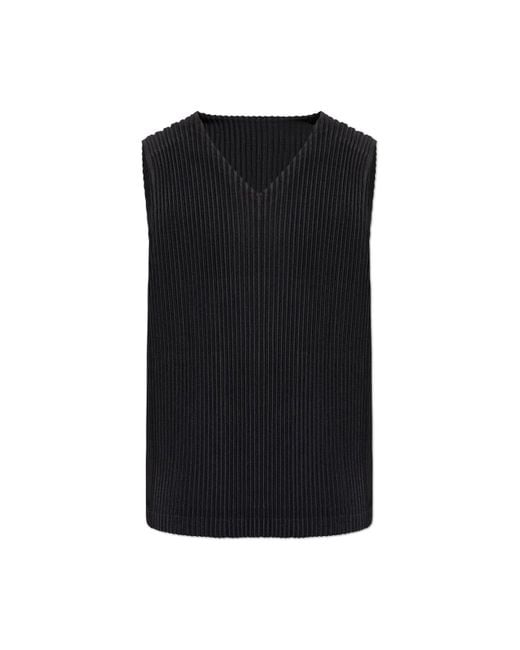 Homme Plissé Issey Miyake Black Mc August Vest for men