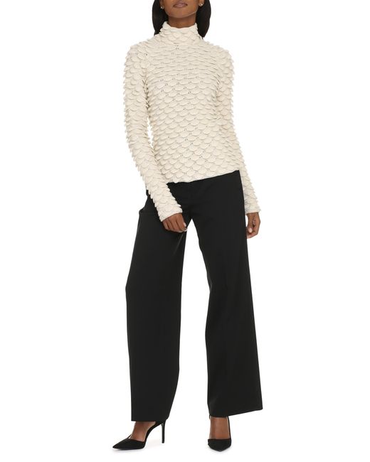 Bottega Veneta White Wool Turtleneck Sweater