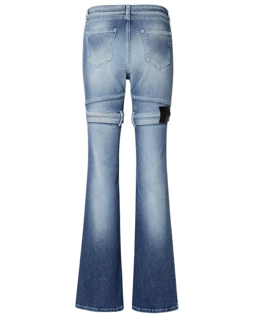 Off-White c/o Virgil Abloh Blue Off- Cotton Jeans