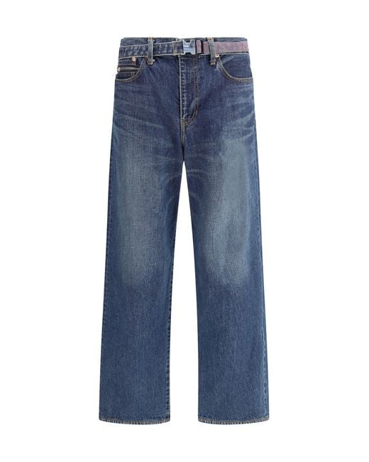 Sacai Blue Denim Pants for men