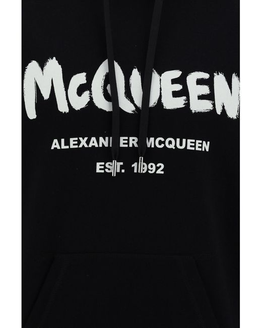 Alexander McQueen Black Hoodie for men