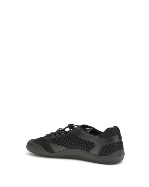 Prada Black Speedrock Sneakers for men