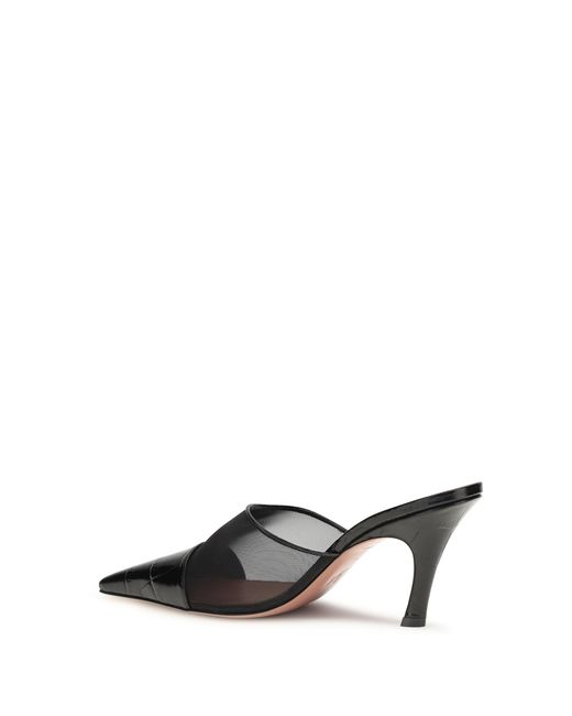 AMINA MUADDI White Mules Jamie Mesh Calf Leather Sandal