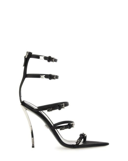 Versace Black Pin-Point Sandal