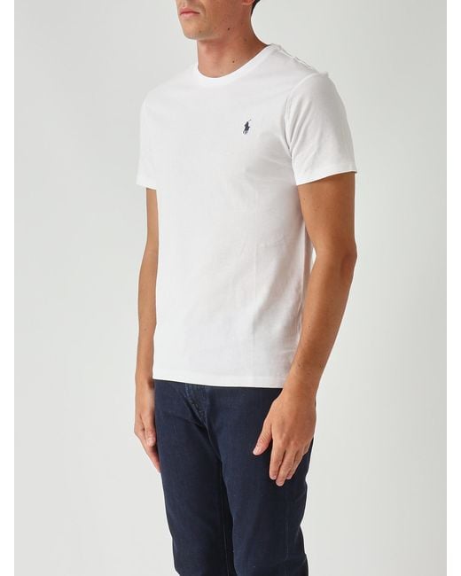 Polo Ralph Lauren White Custom Slim-Fit for men