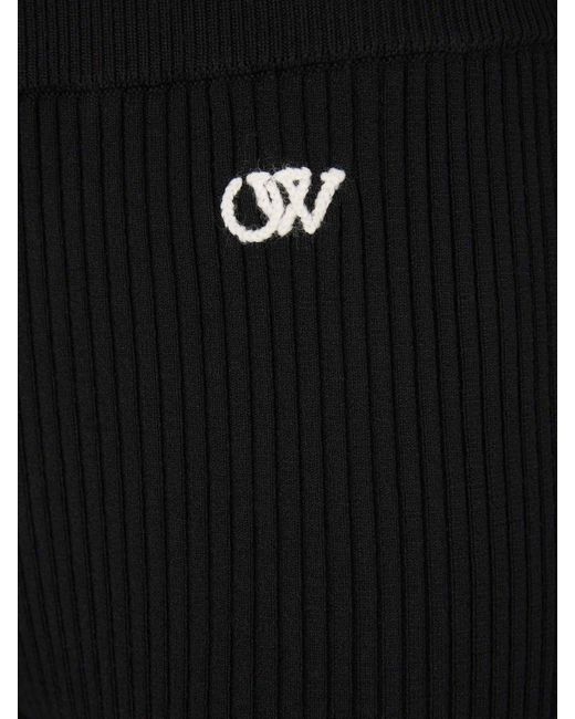 Off-White c/o Virgil Abloh Black High Waist Pleated Knitted Joggers