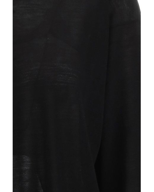 Stella McCartney Black Cut Out-Detail Crewneck Knitted Top
