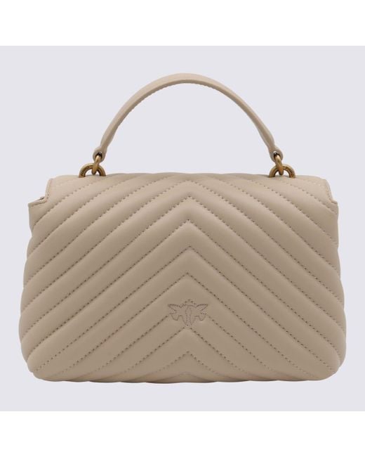 Pinko Natural Leather Shoulder Bag
