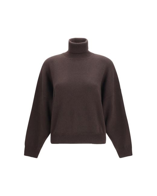 Brunello Cucinelli Brown Cashmere Turtleneck Sweater Caffe' Kashmir/Capra Hircus