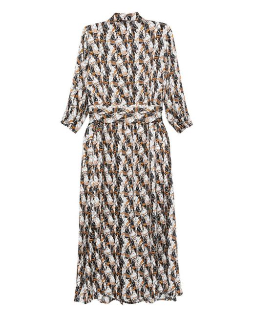 ALESSANDRO ENRIQUEZ White Printed Shirtdress