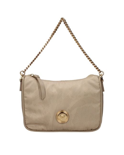Versace Gray Fabric Handbag Bag