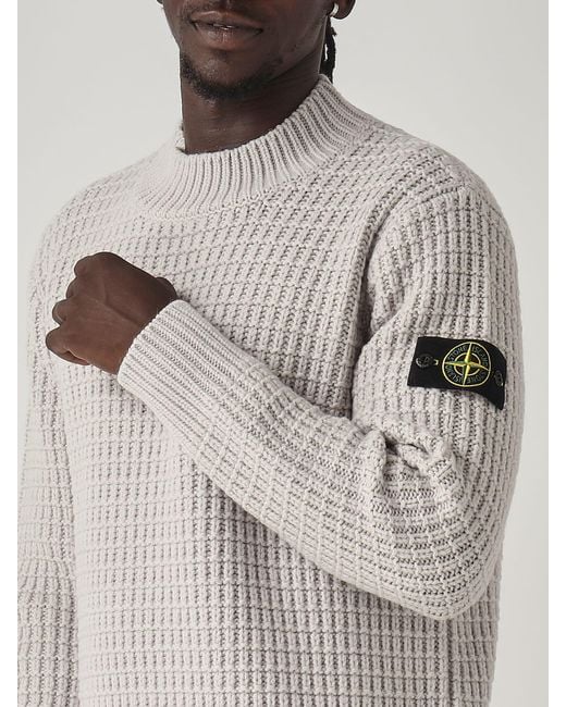 Stone Island Gray Maglia Sweater for men