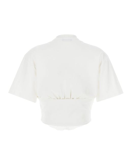 Mugler White Corset T-shirt