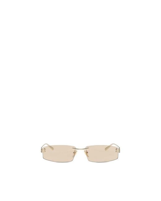 Balenciaga Natural Beige Metal Sunglasses