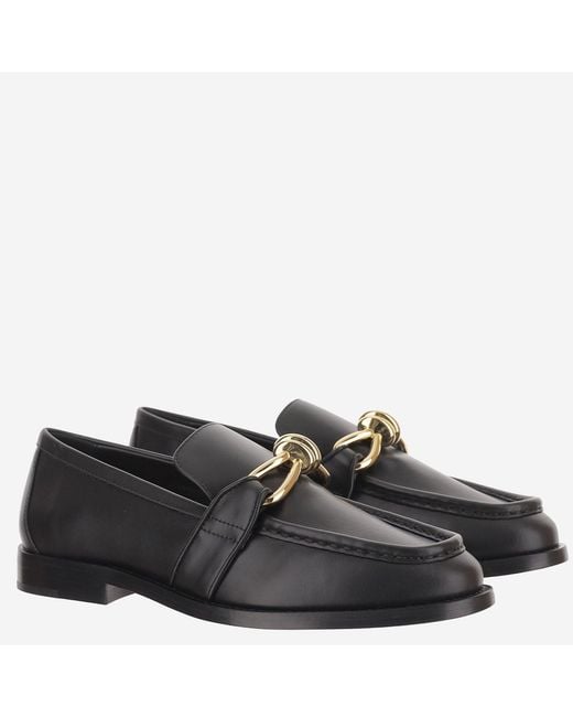 Bottega Veneta Black Loafers Astaire Leather Calf