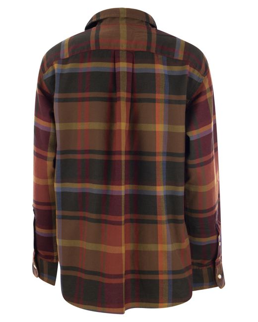Polo Ralph Lauren Brown Checked Shirt In Warm Cotton