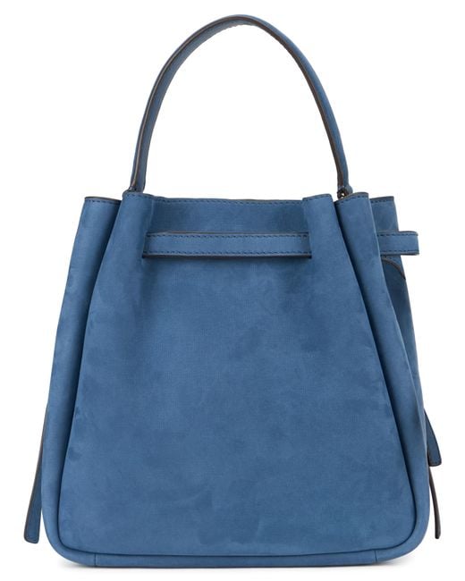 Tory Burch Blue Bucket Bag Nappa Leather