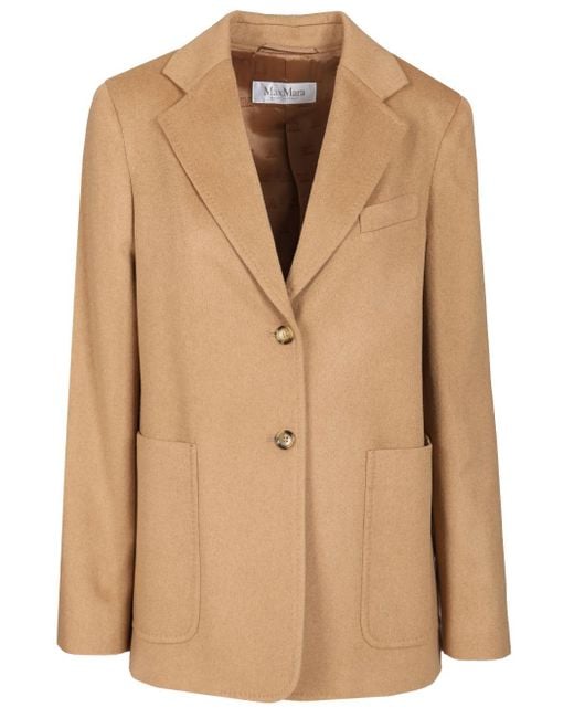 Max Mara Natural Camel Drap Blazer
