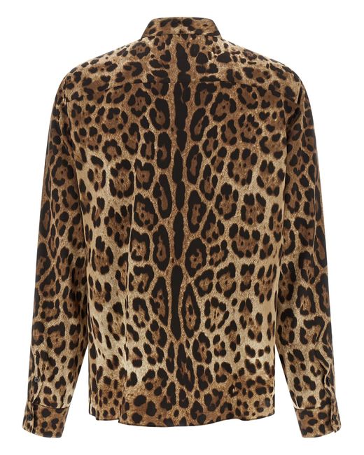 Dolce & Gabbana Brown Leopardo Shirt And Blouse