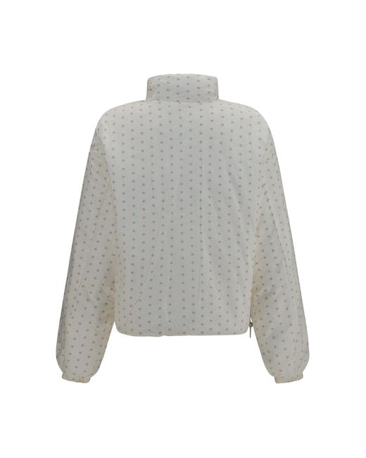 GONGDID DESIGN White Reversible High-Neck Puffer Jacket