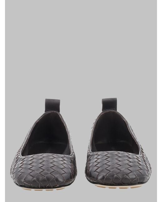 Bottega Veneta Black Ballerina Flats Charlotte Leather