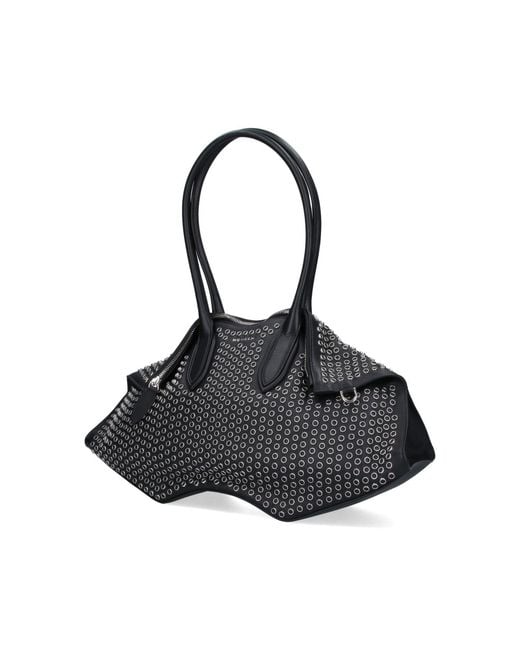 Alexander McQueen Black Manta Shoulder Bag