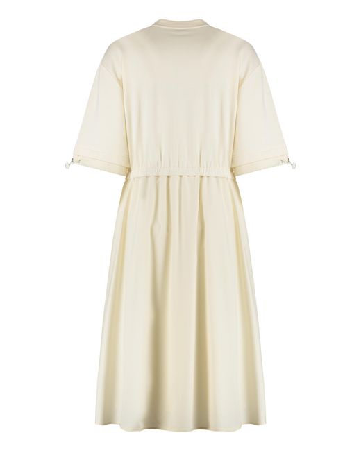 Moncler White Cotton Dress