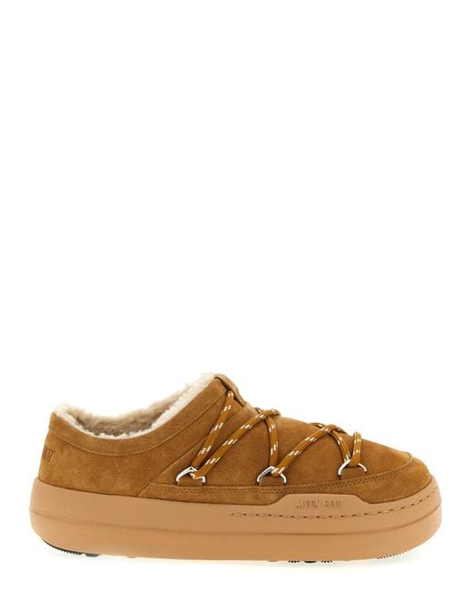 Moon Boot Brown Park Slipper Mules