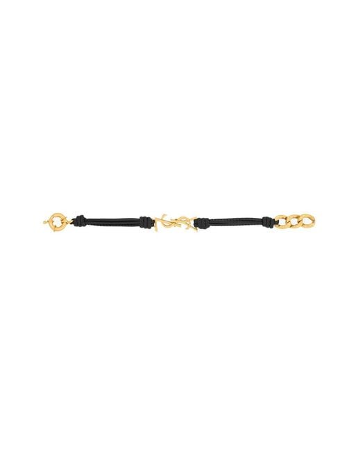 Saint Laurent White Bracelet Q_Nappa Paris Leather Bracelets