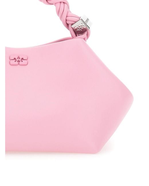 Ganni Pink Handbag Bou Small Butter Bag Leather Handbags
