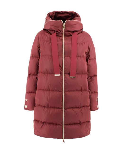 Herno Red A-Shaped Down Jacket