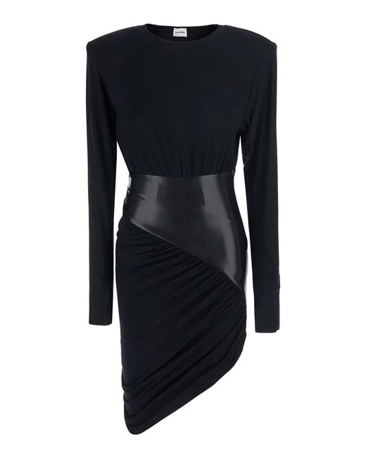 ANDAMANE Black Mini Dress Ursula Viscose