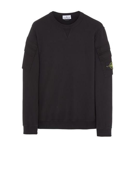 Stone Island Black Pockets Crewneck for men