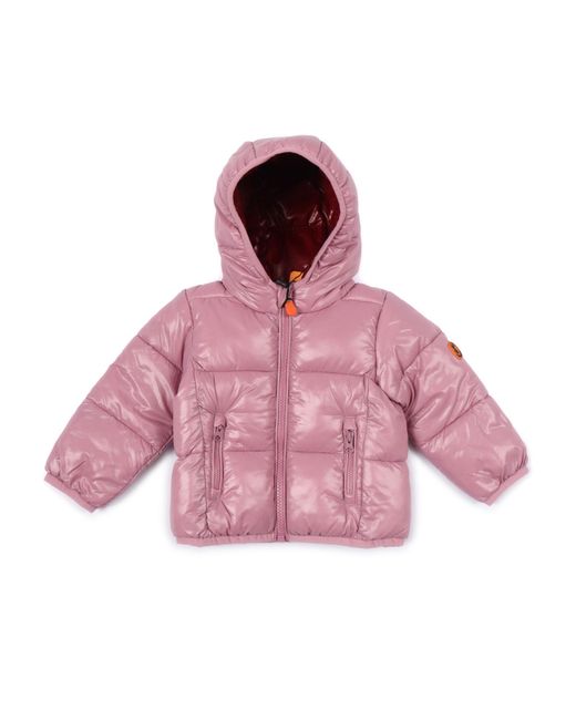 Save The Duck Pink Jody Hooded Jacket Short Puffer