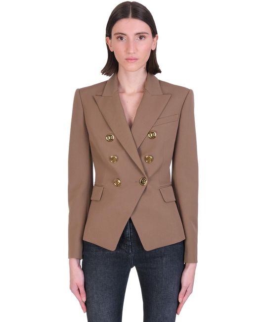 balmain brown blazer