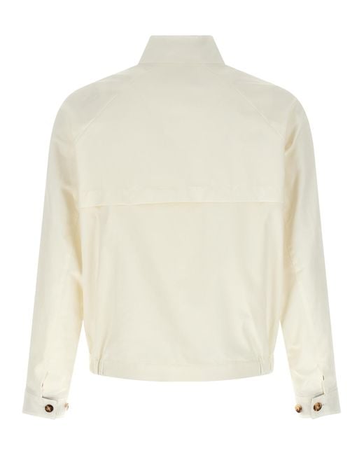 Brunello Cucinelli White Cotton Full-Length Jacket Clothing for men