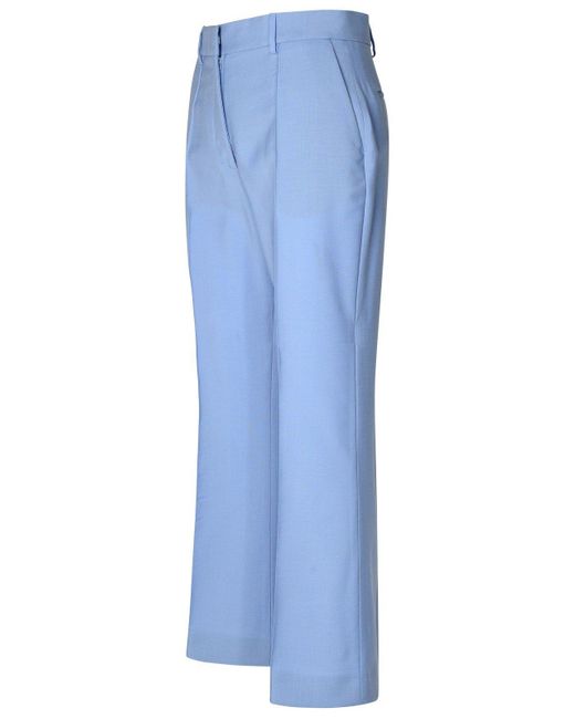Lanvin Blue Light Virgin Wool Trousers