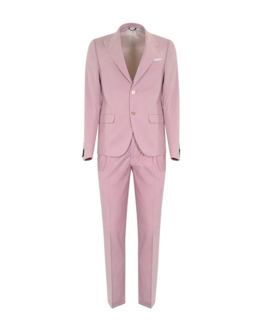 Daniele Alessandrini Pink Single-Breasted Suit for men