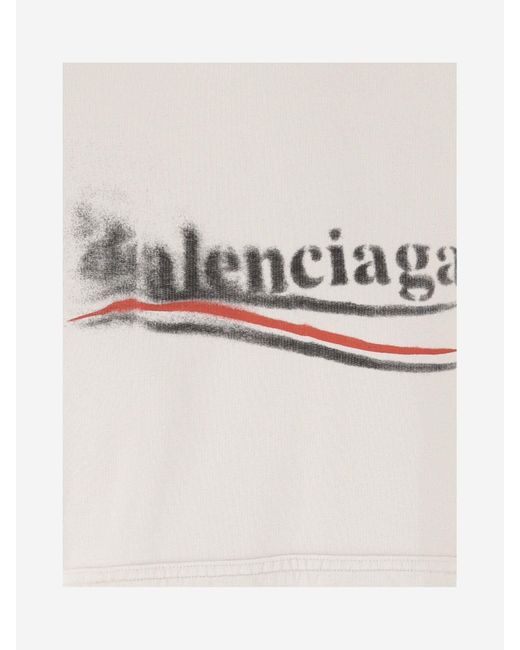 Balenciaga Natural Cotton Sweatshirt With Logo