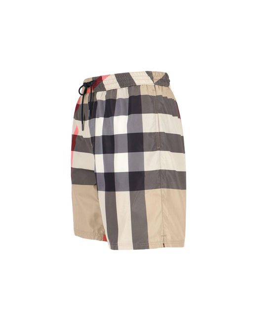 Burberry Multicolor Check Swimsuit for men