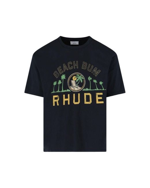 Rhude Blue Beach Bum T-Shirt for men