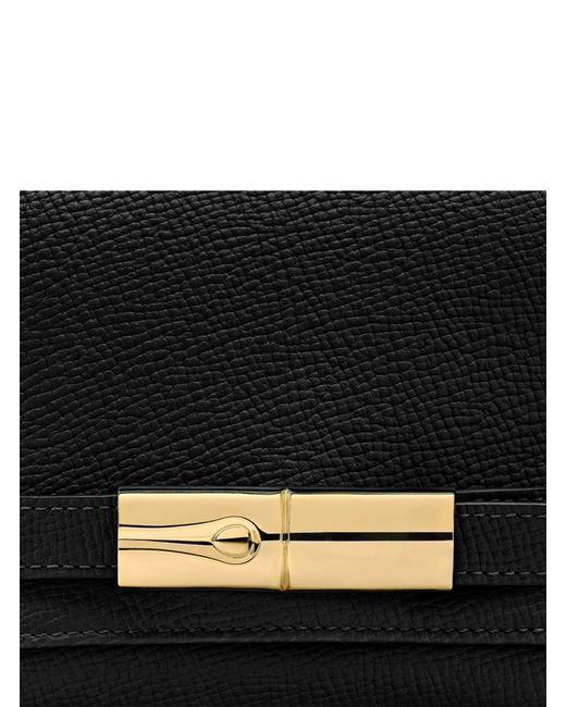 Longchamp Black Crossbody Bag Triomphe Leather Calf Shoulder