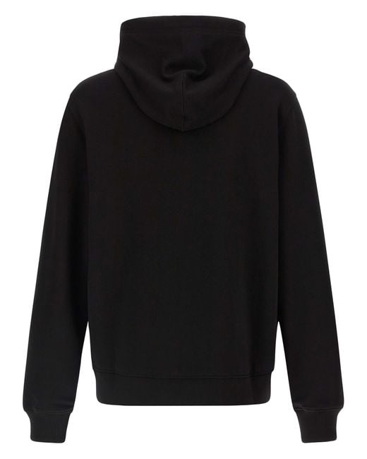 Dolce & Gabbana Black Heraldic Patch Hoodie Sweatshirt for men