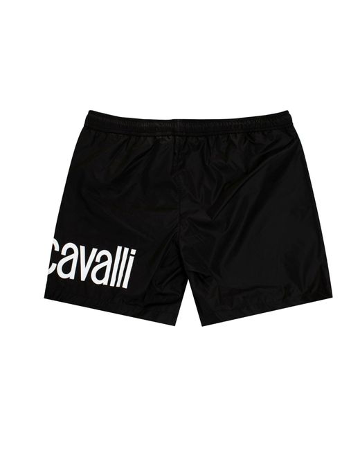Just Cavalli Black Beach Shorts And Trousers for men
