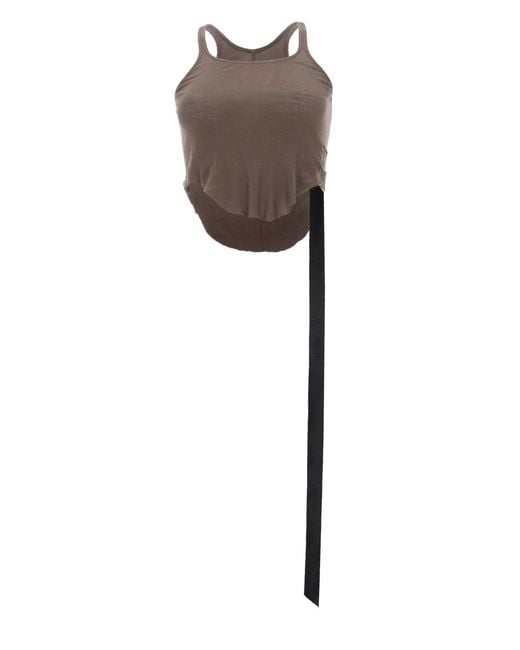 Rick Owens Brown Cotton Top Tops