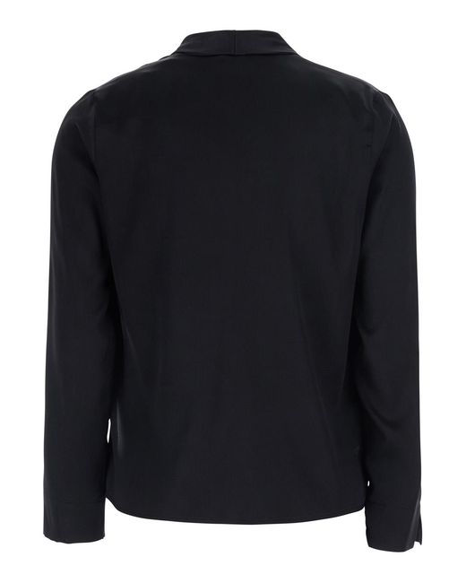Le Plain Blue Georgette Blouse Blouses