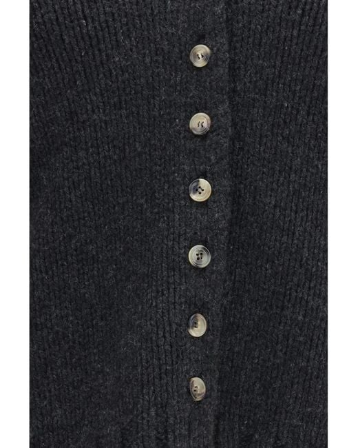 Khaite Black Axel V-Neck Cardigan Kashmir/Capra Hircus